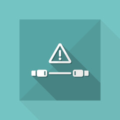 Error cable connection - Vector flat minimal icon