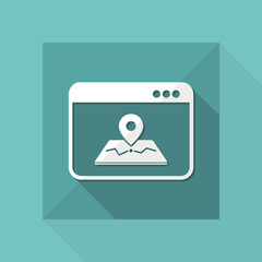 Map application flat icon