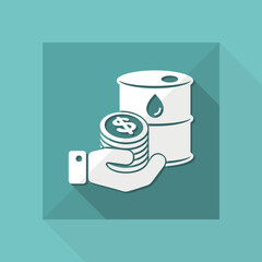 Oil prices - Vector flat icon