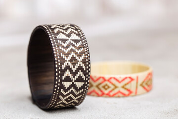 Arrow cane bracelets, handcrafted fabrics from Colombia