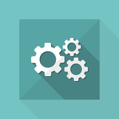 Gear flat single icon