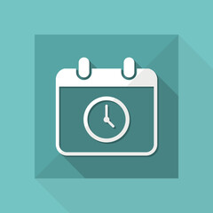 Appointment date and hour - Minimal vector icon