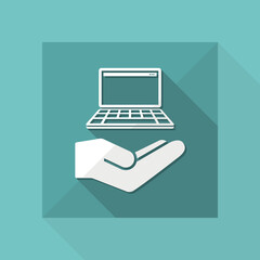 Computer assistance service - Minimal vector icon