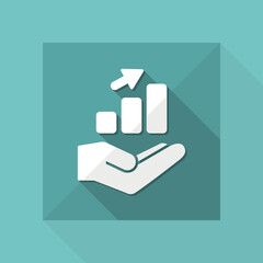 Infographic data services - Minimal vector flat icon