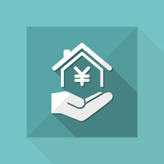 Home cost icon - Yen