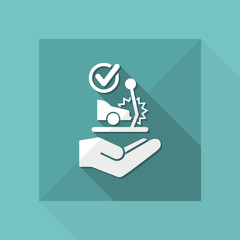 Car crash check - Vector web icon