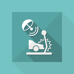 Satellite protection for car crashes - Vector web icon