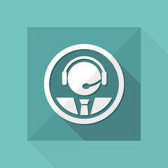 Phone assistance - Vector web icon