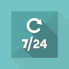  7/24 services - Vector web icon