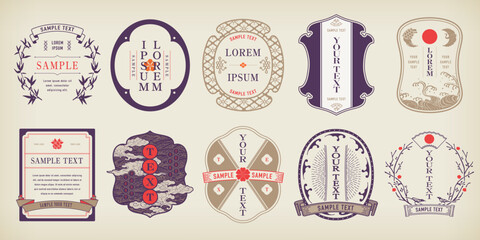 A retro design label set.