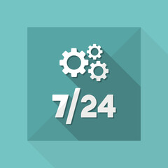 Technical assistance 7/24 - Vector web icon
