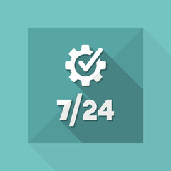 Technical assistance 7/24 - Vector web icon