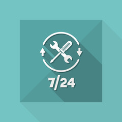 Assistance services 7/24 - Vector web icon