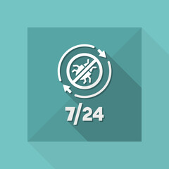 Antivirus service 24/7 - Minimal vector icon