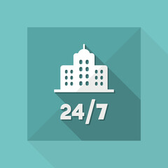 Residence 24/7 - Vector web icon