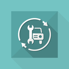 Full car assistance services - Vector web icon