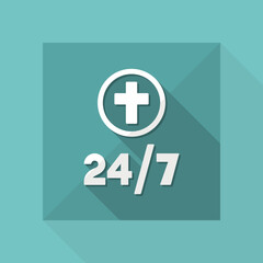 Religious services 24/7 - Vector web icon