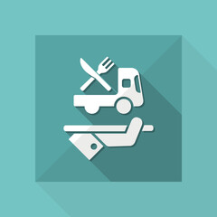 Restaurant delivery service - Vector web icon
