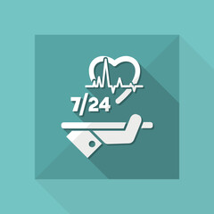Medical services 7/24 - Vector web icon