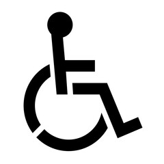 disabled person wheelchair accessibility sign stencil