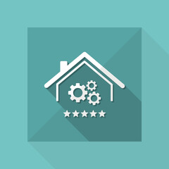 Top rating home system - Vector web icon