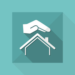 House protection gesture - Vector web icon