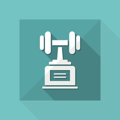 Bodybuilding cup - Vector web icon