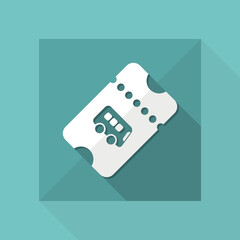 Bus ticket - Vector web icon © Myvector