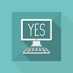 Checkbox computer decision - Minimal vector icon