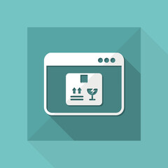 Delivery internet service - Vector flat icon