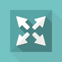 Full screen expand button - Vector flat icon