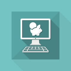 Money saving website services - Vector flat icon