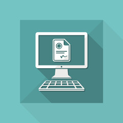 Website certificate - Vector flat icon