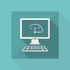 Full time online services - Vector flat icon