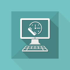 Call for appointment - Online services - Vector flat icon