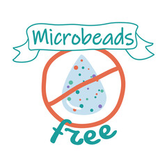 Microbeads free quality product, label package