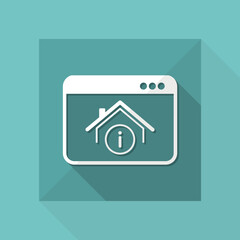 House info - Vector icon of computer application