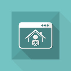 Check house - Vector icon for computer website or application