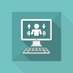Gym workout - Vector icon for computer website or application