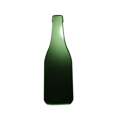 Green Glass Bottle 3D