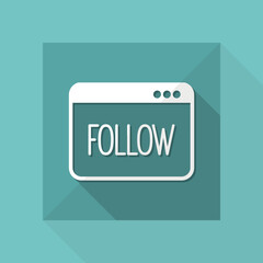 Follow window - Vector icon for computer website or application