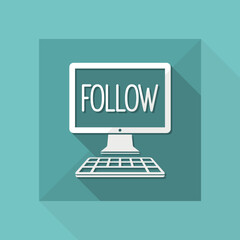 Follow window - Vector icon for computer website or application