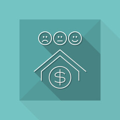 Bank rating icon - Thin series