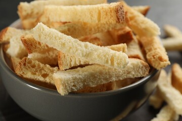 Delicious hard chucks in bowl, closeup view