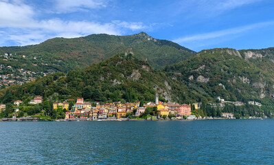 Fototapeta na wymiar View of Varenna on Como Lake, Italy