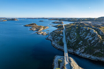 Obraz premium Aerial summer beautiful view of Turoy near Bergen, Norway