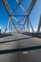 Obraz premium desenhos geométricos criados pela estrutura da ponte Hercílio Luz da cidade de Florianópolis estado de Santa Catarina Brasil florianopolis