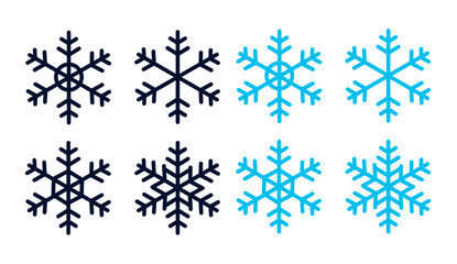 Winter snow vector icon. Winter snow symbol. Ice signs