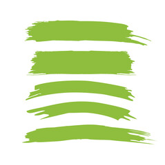 Obraz premium green stroke of the paint brush isolated on white