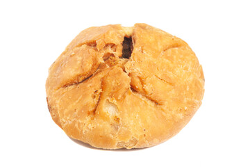 Indian Traditional Kachori isolated on white background.